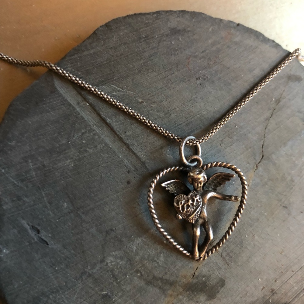 Sterling Silver Cupid Necklace